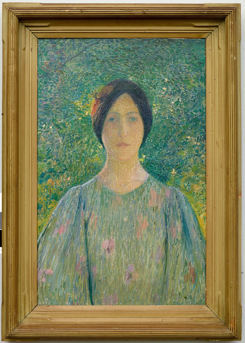 Giovane donna in abito a fiori - Henri-Jean Guillaume Martin