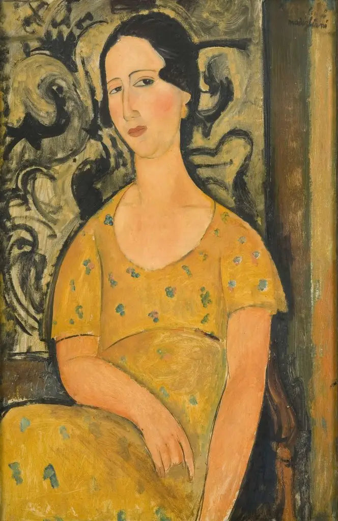 Giovane donna con abito giallo (Renée Modot) - Amedeo Modigliani