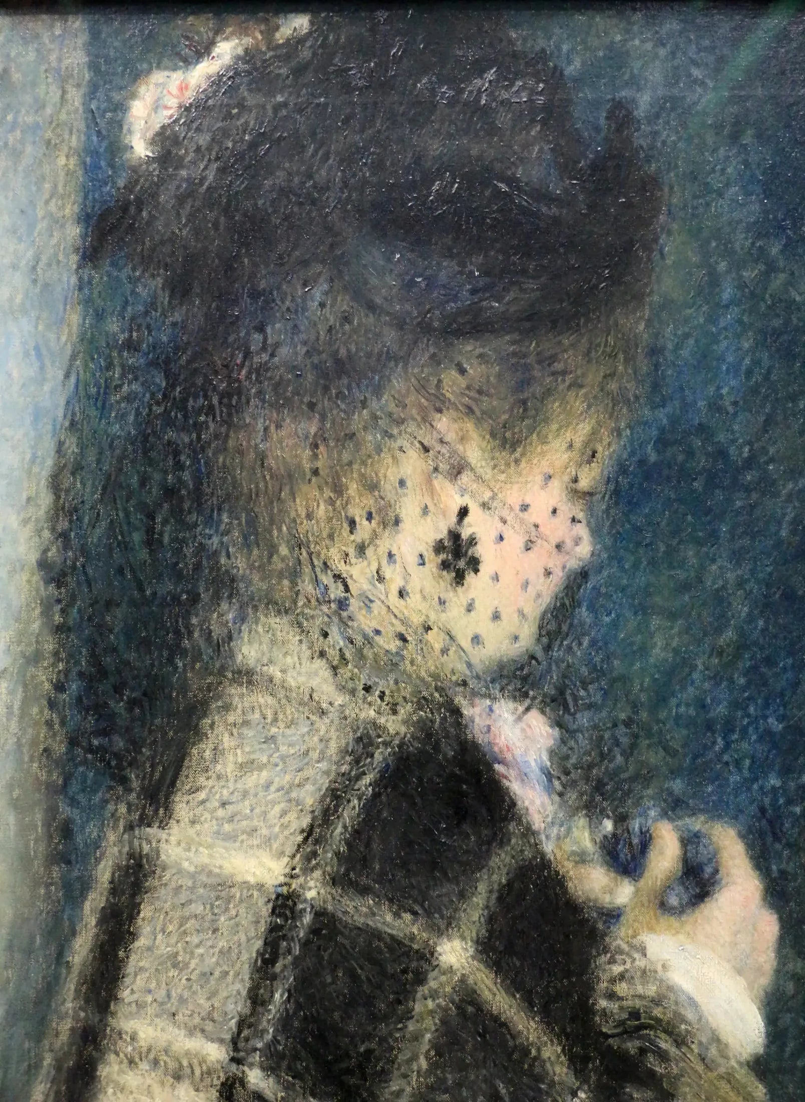Jeune femme à la voilette - Pierre-Auguste Renoir image 1 reproduction de peinture à l’huile