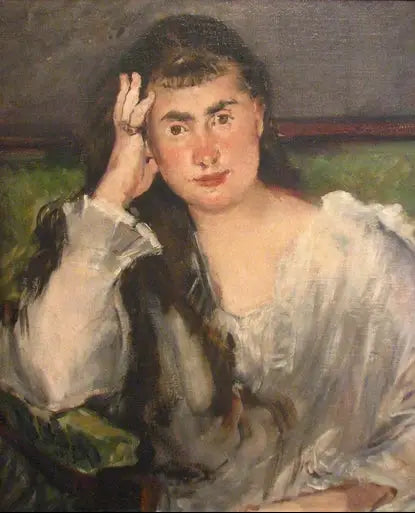 Giovane donna appoggiata (Marguerite de Conflans) - Édouard Manet