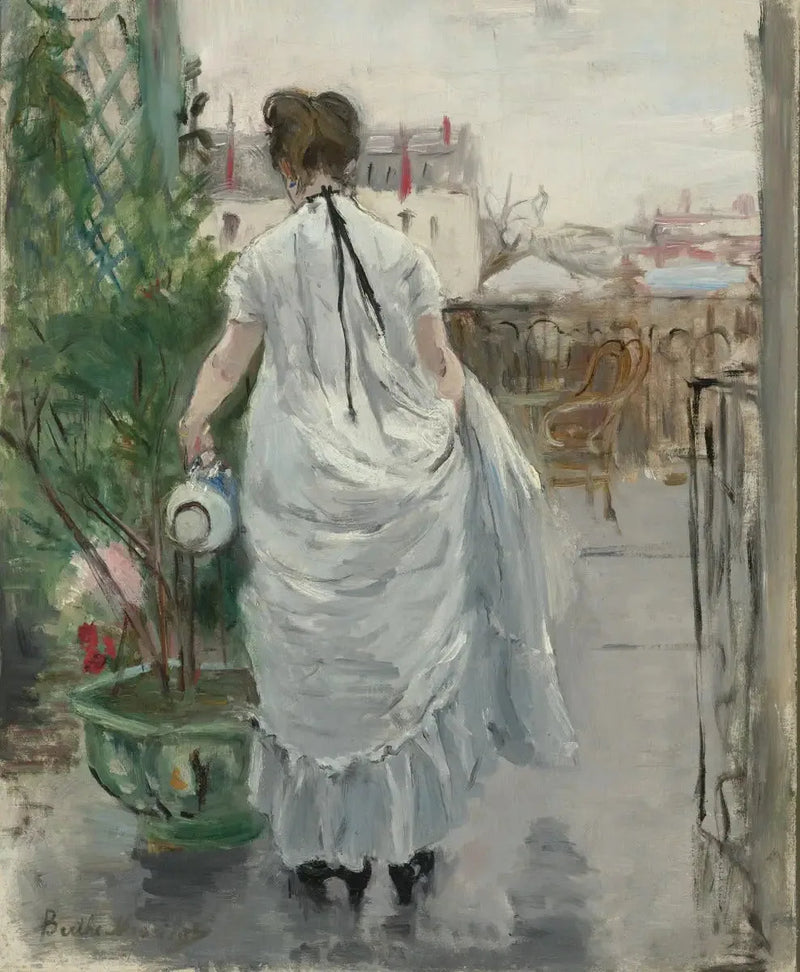 Giovane Donna che annaffia un arbusto - Berthe Morisot