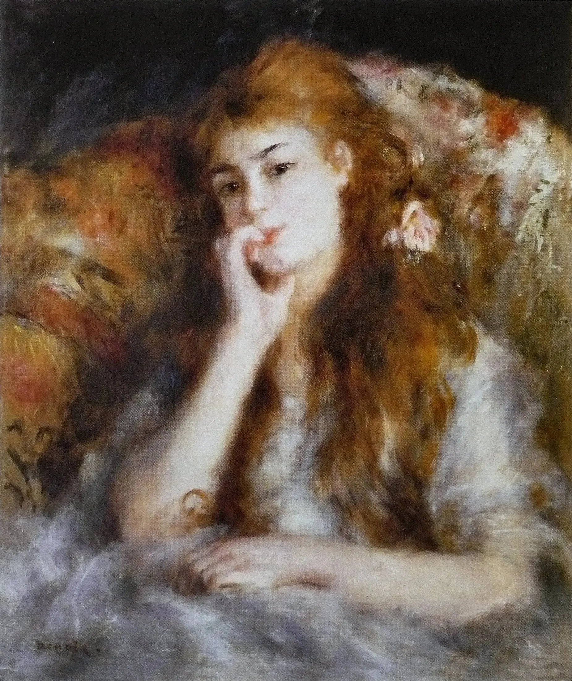 Jeune femme assise - Pierre-Auguste Renoir image 1 tableau peint à l’huile sur toile