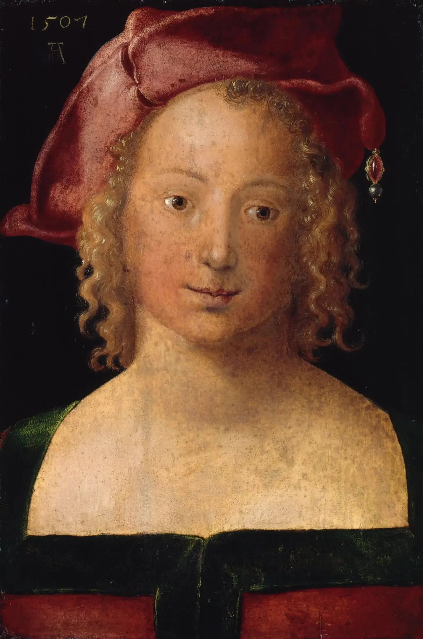 Jeune femme au béret rouge - Albrecht Dürer image 1 reproduction réalisée par Alpha Reproduction