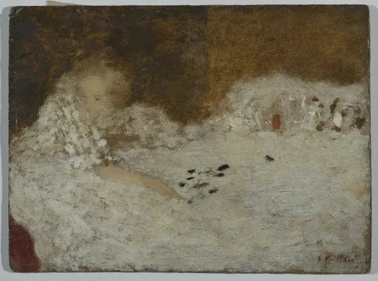 Giovane donna a letto - Édouard Vuillard