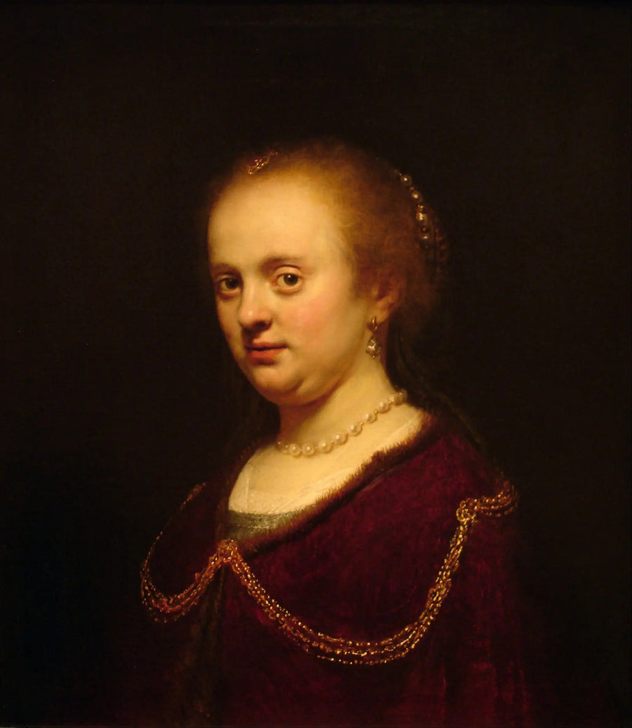 Giovane donna con una catena d'oro - Rembrandt