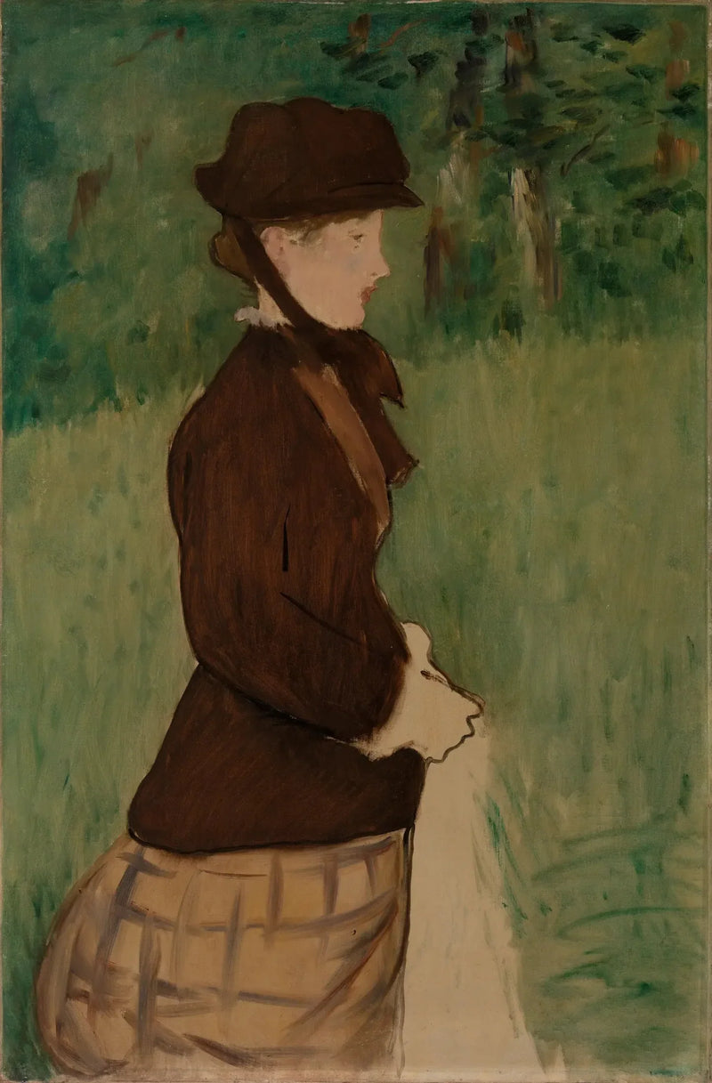 Giovane donna in un giardino - Édouard Manet