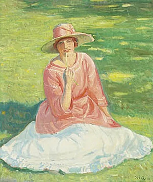 Giovane donna in un giardino. - Michael Peter Ancher