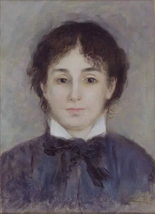 Jeune femme en bleu - Pierre-Auguste Renoir image 1 copie de tableau peinte à la main