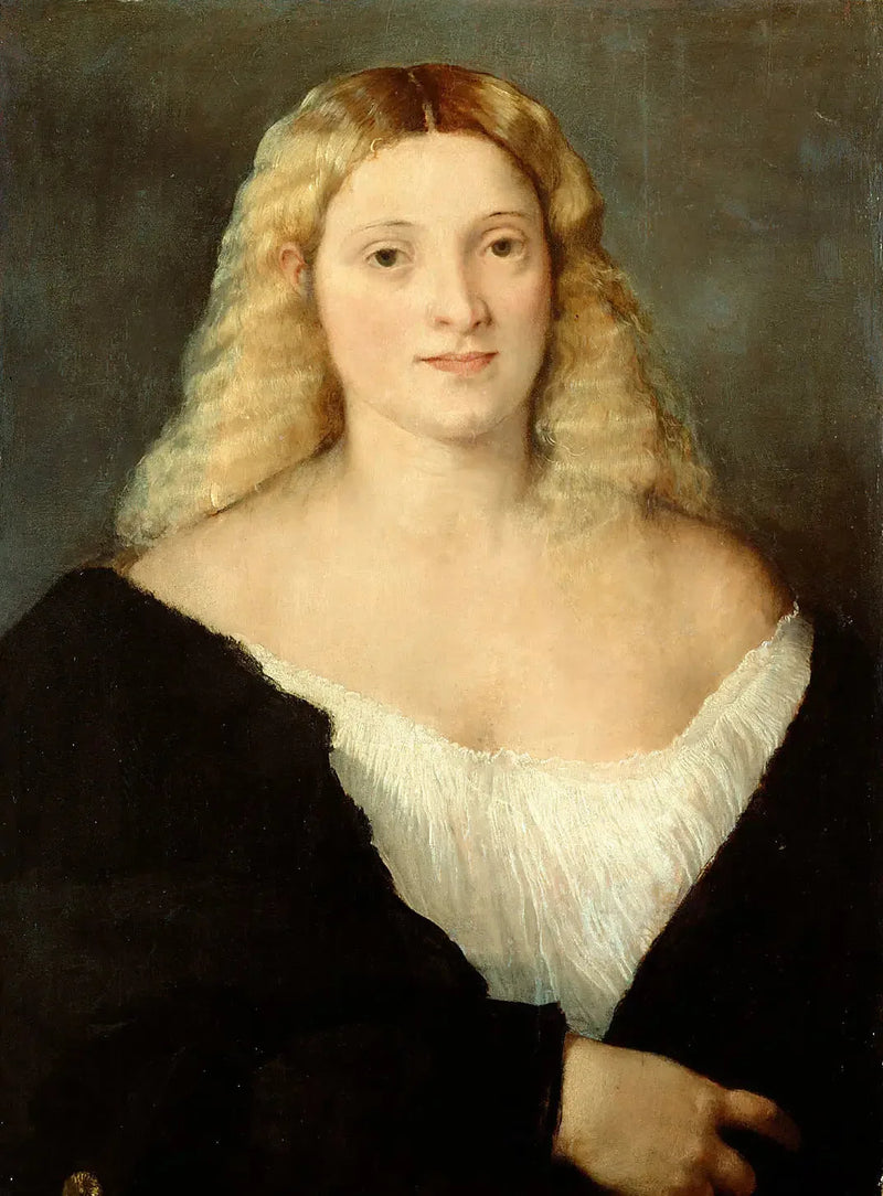 Giovane donna in abito nero - Titian