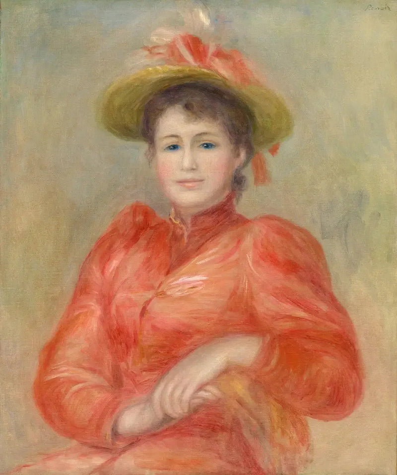 Giovane donna in abito rosso - Pierre-Auguste Renoir