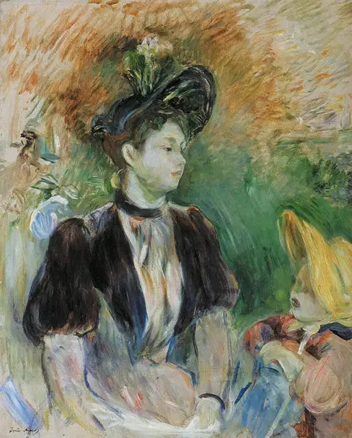 Giovane donna e bambino - Berthe Morisot