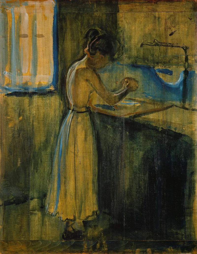 Giovane Donna e lavaggio - Edvard Munch