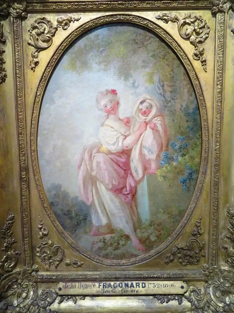 Giovane donna che gioca con un bambino - Jean-Honoré Fragonard