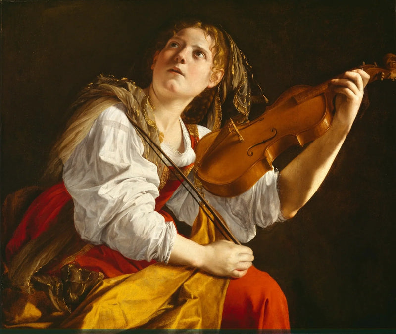 Giovane donna che suona il violino - Orazio Gentileschi