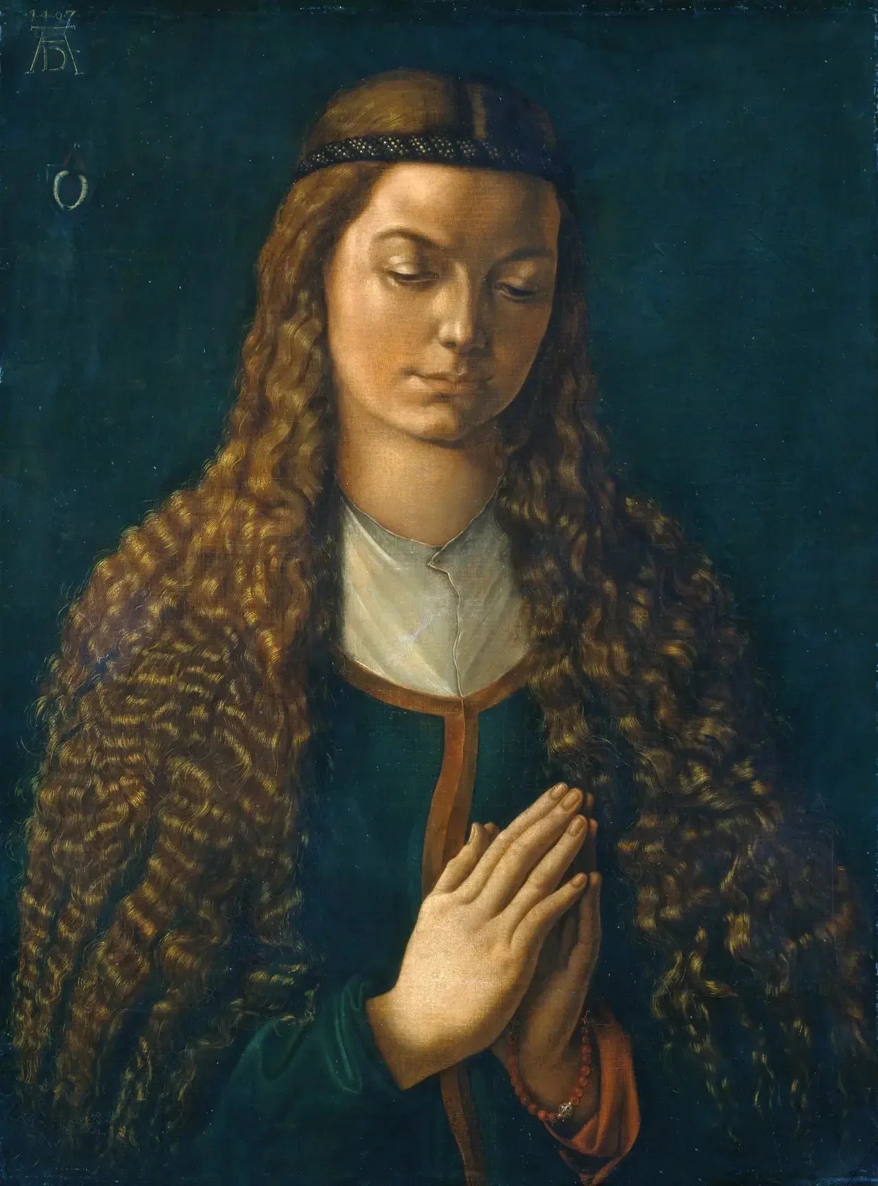 Jeune femme, les cheveux flottants - Albrecht Dürer image 1 copie de tableau peinte à la main