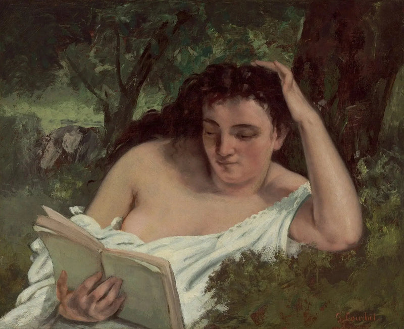Giovane donna che legge - Gustave Courbet