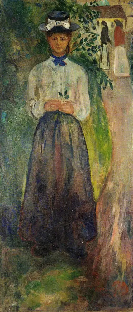 Giovane Donna tra le Piante - Edvard Munch