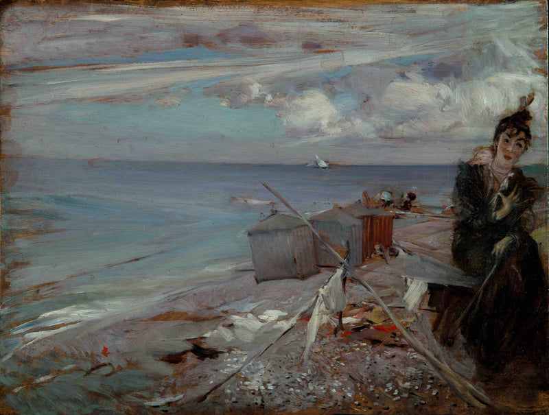 Giovane donna sulla spiaggia di Ostenda - Giovanni Boldini