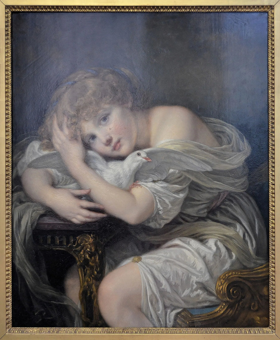 Giovane ragazza con la colomba - Jean-Baptiste Greuze