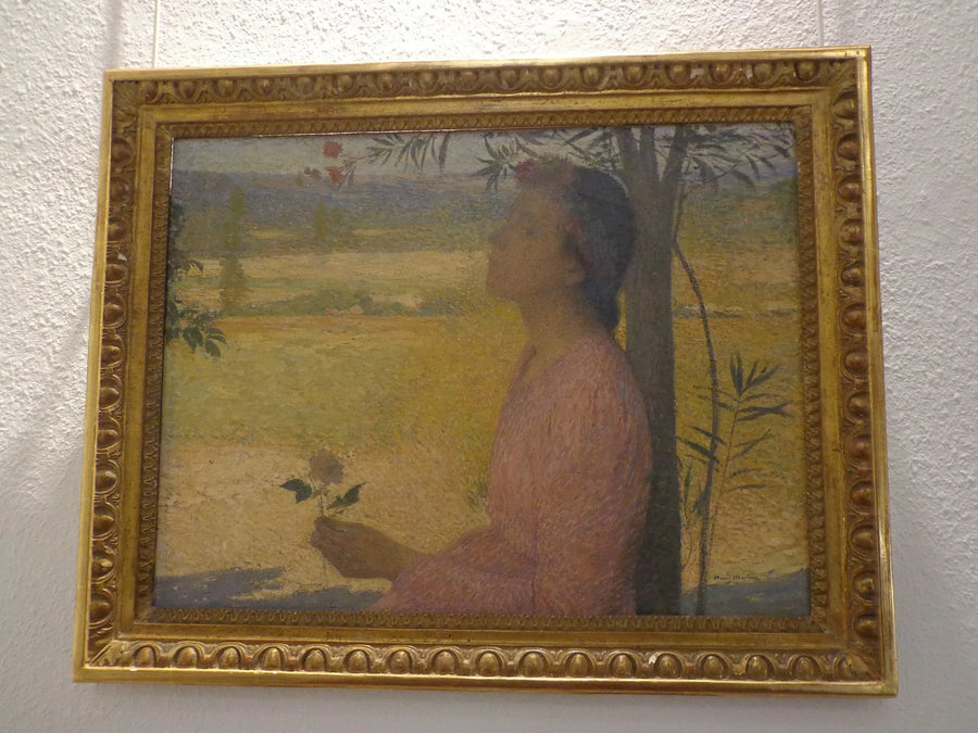Ragazza con rosa - Henri-Jean Guillaume Martin