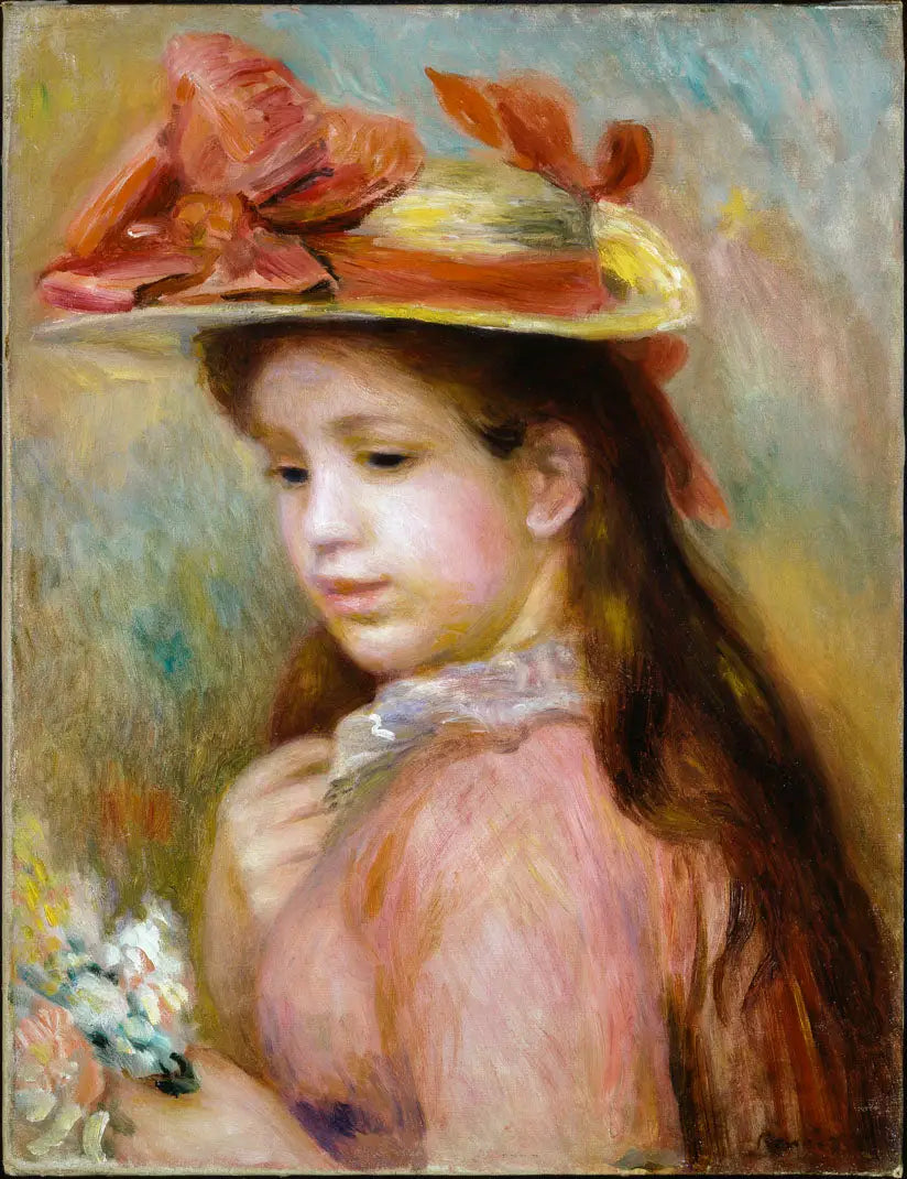 Ragazza con cappello - Pierre-Auguste Renoir