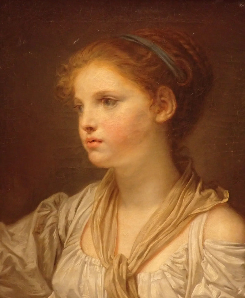 Giovane ragazza con nastro blu - Jean-Baptiste Greuze