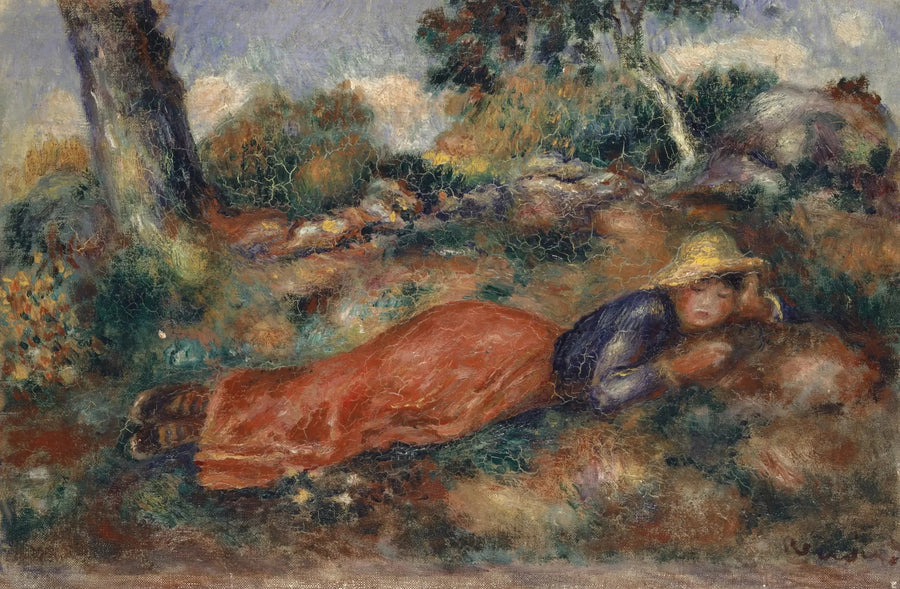 Ragazza sdraiata sull'erba - Pierre-Auguste Renoir