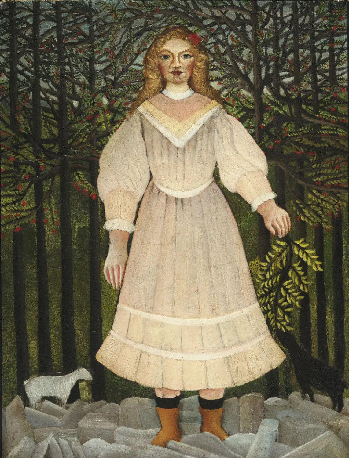 Jeune Fille en rose - Henri Rousseau - Alpha Reproduction