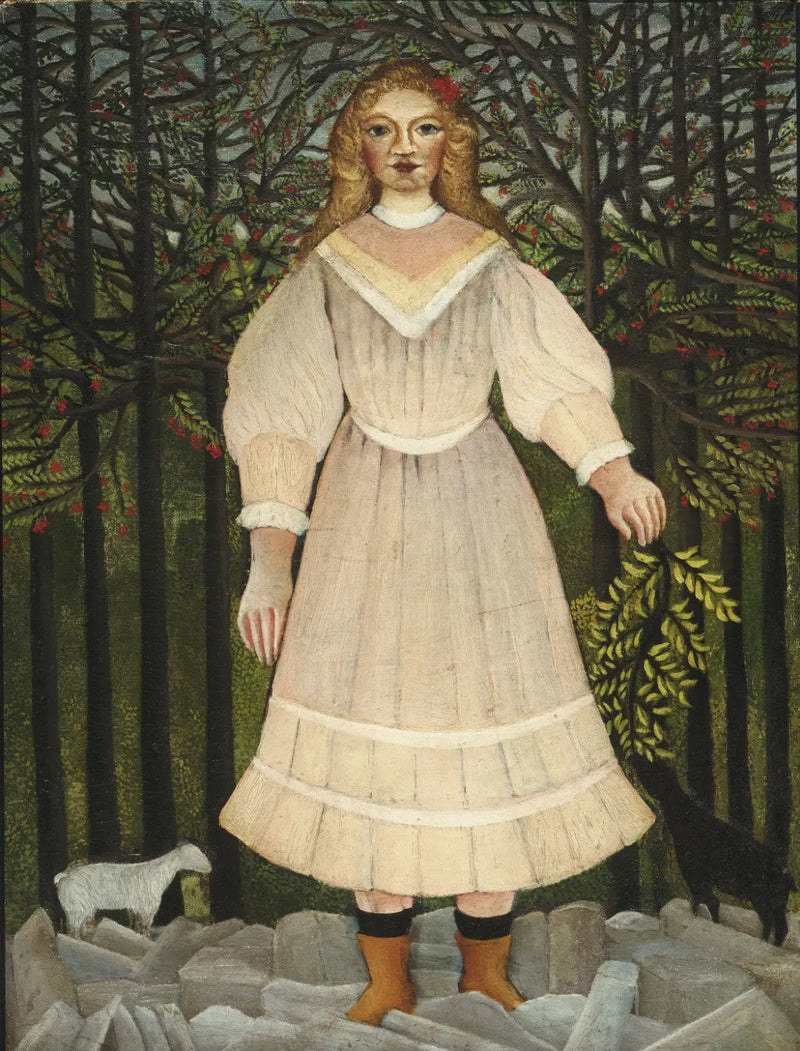 Giovane ragazza in rosa - Henri Rousseau