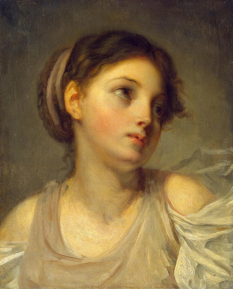 Giovane ragazza in tunica lilla - Jean-Baptiste Greuze