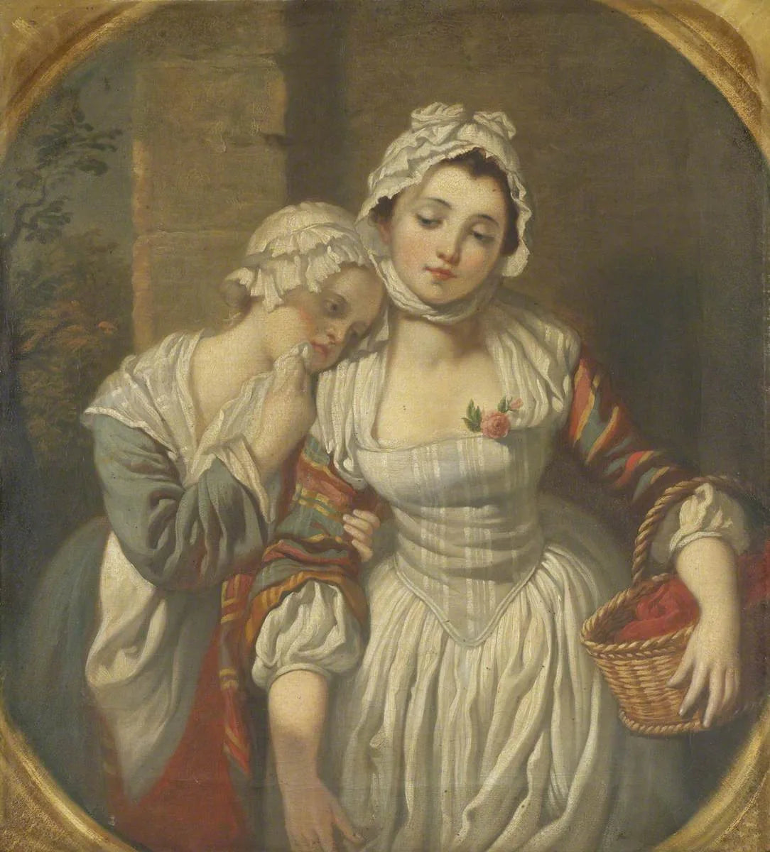Jeune fille et sa servante - Jean-Baptiste Greuze image 1 reproduction d’œuvre d’art à l’huile