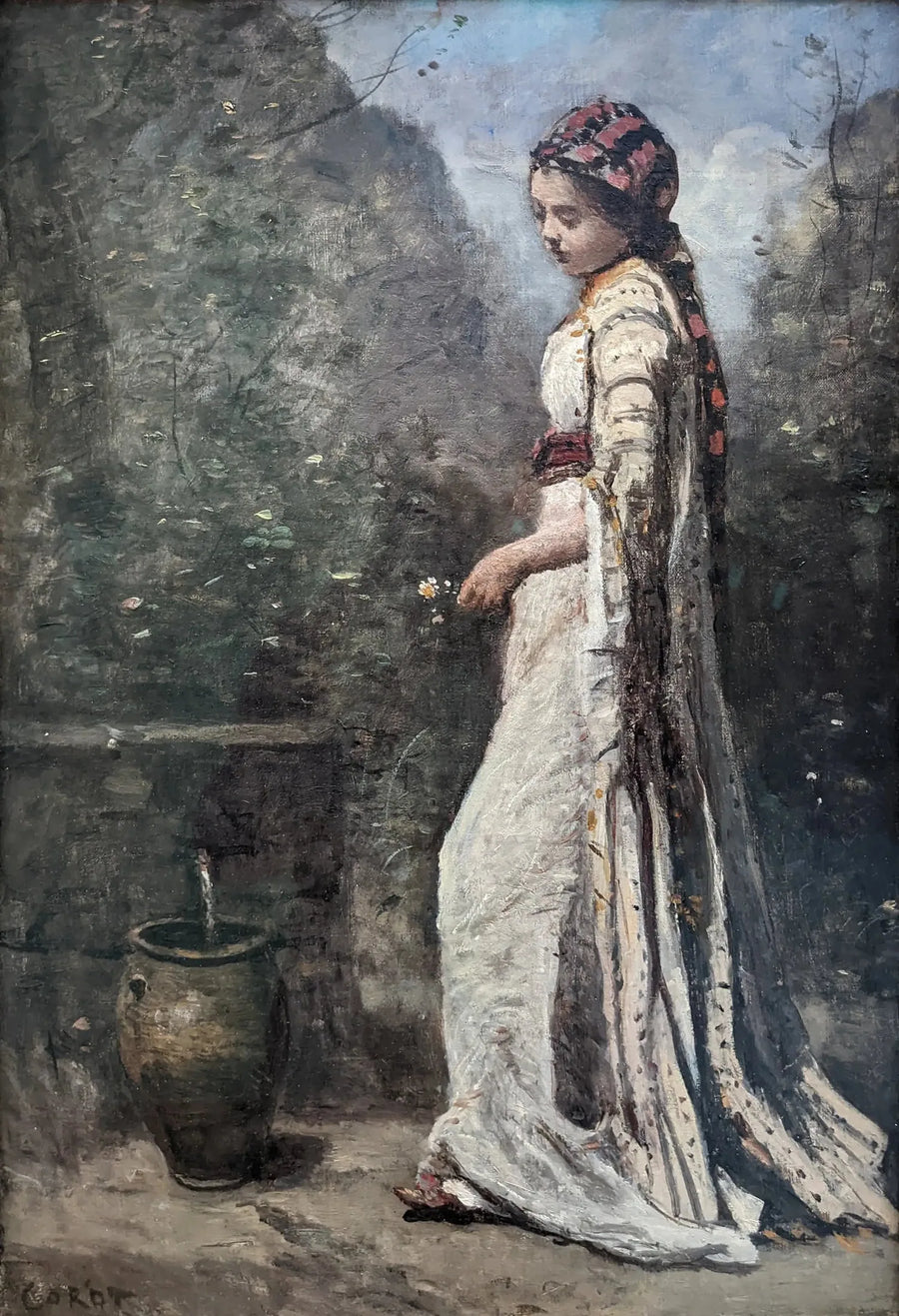 Giovane ragazza greca alla fontana - Jean-Baptiste Camille Corot