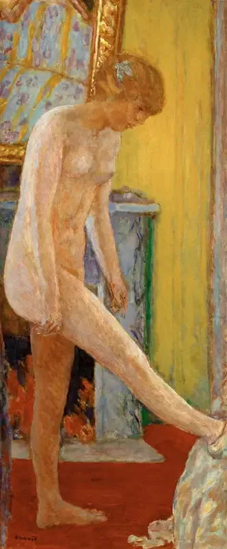 Ragazza nuda davanti al camino - Pierre Bonnard