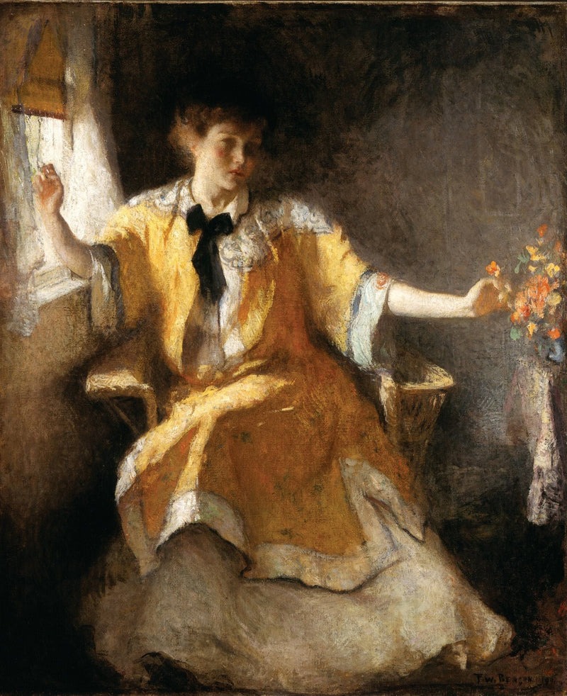 Ragazza giovane vicino a una finestra - Frank Weston Benson