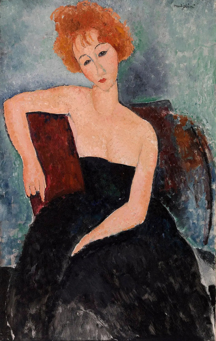 Ragazza rossa in abito da sera - Amedeo Modigliani