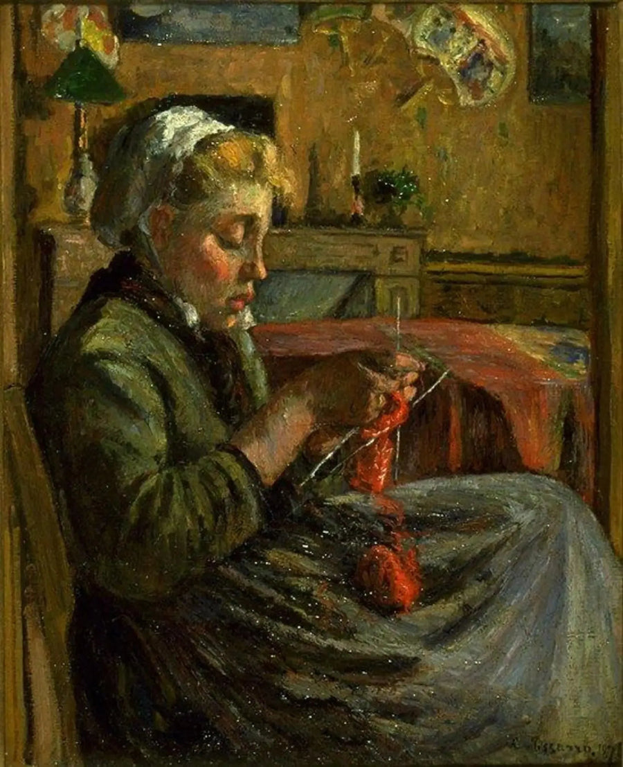 Ragazza che lavora a maglia - Camille Pissarro