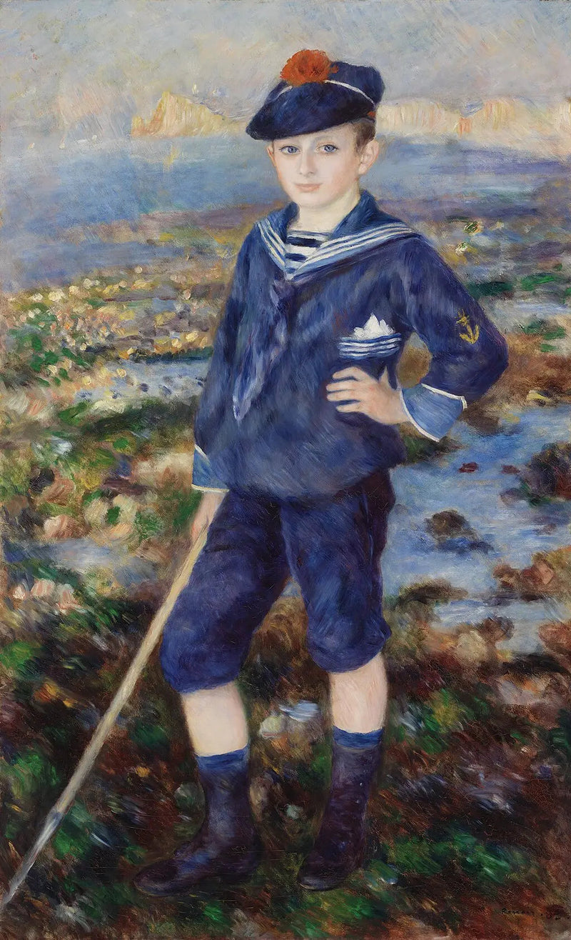 Giovane ragazzo sulla spiaggia di Yport - Pierre-Auguste Renoir