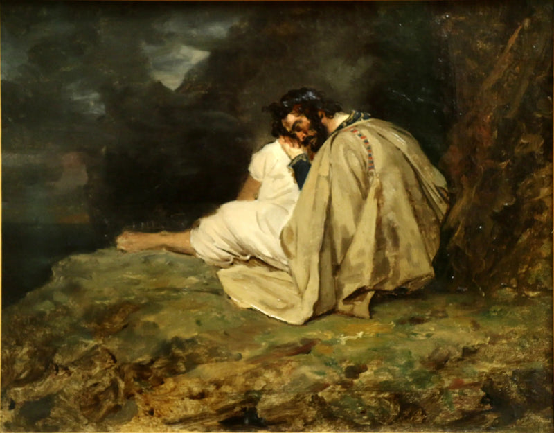 Giovane greco addormentato su una roccia vicino al mare - Théodore Géricault