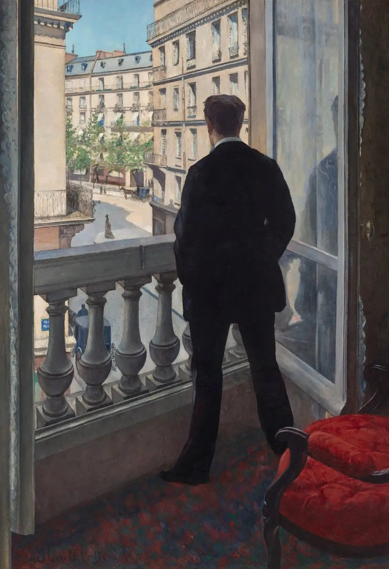 Giovane uomo alla sua finestra - Gustave Caillebotte