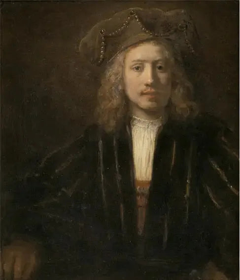 Giovane uomo con berretto ornato di perle - Rembrandt