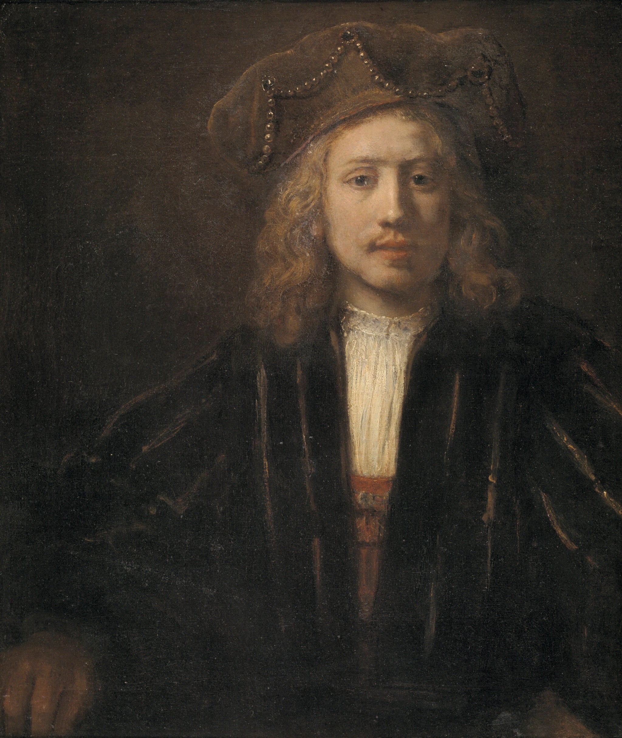 Jeune homme au bonnet orné de perles — atelier de Rembrandt, années 1650, SMK Copenhague