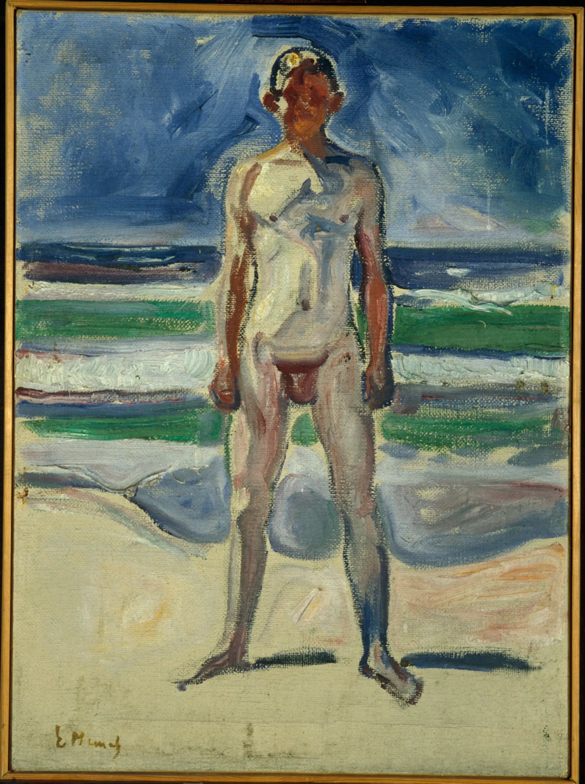 Reproduction du tableau « Jeune homme sur la plage - Edvard Munch » par Alpha Reproduction en peinture à l’huile
