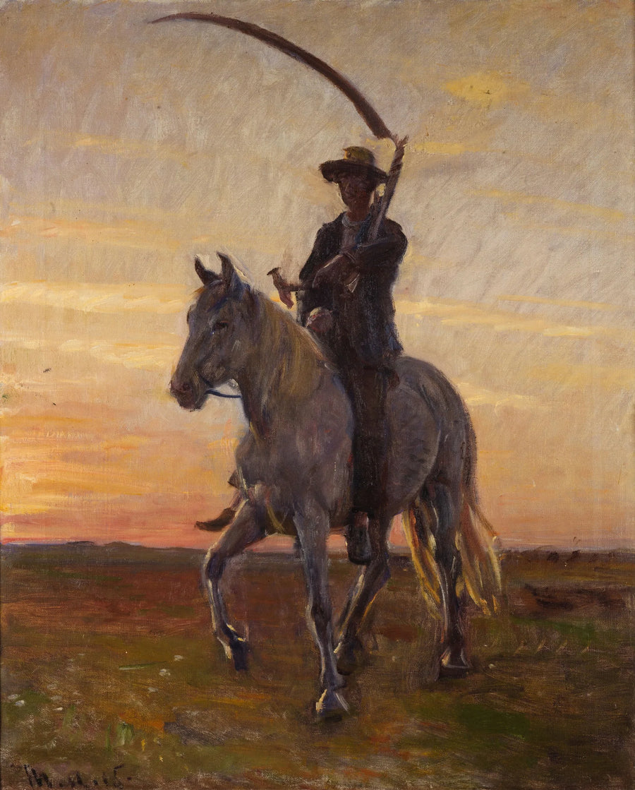 Giovane mietitore che torna a casa. - Michael Peter Ancher