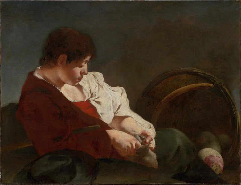 Giovane contadino al mercato - Giovanni Battista Piazzetta