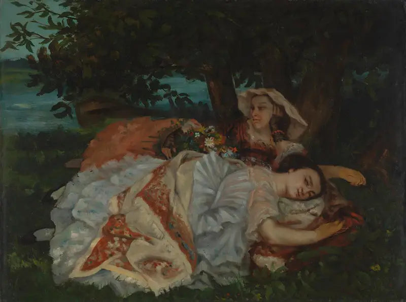 Giovani donne sul fiume Senna - Gustave Courbet