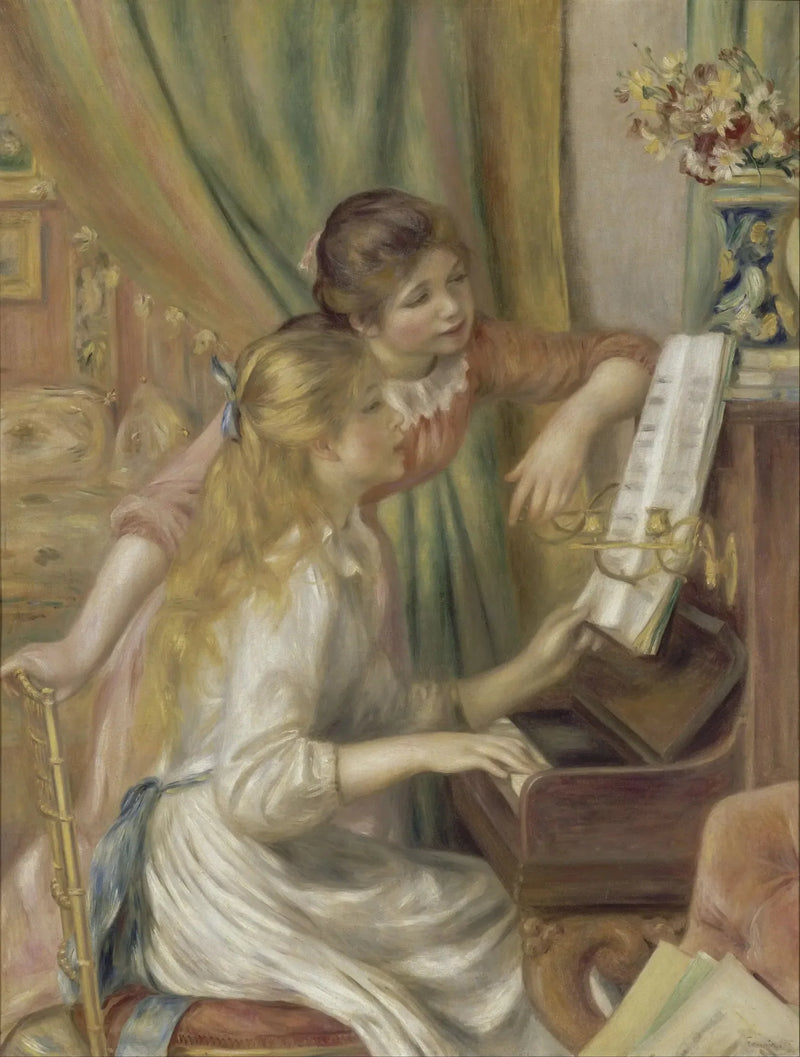 Ragazze al pianoforte - Pierre-Auguste Renoir