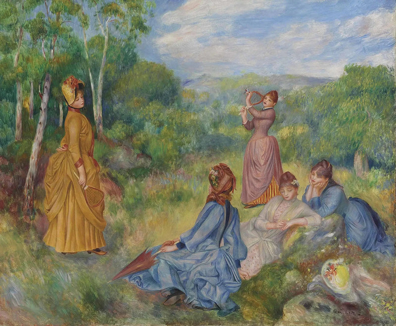 Ragazze che giocano con il volante - Pierre-Auguste Renoir