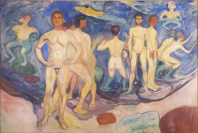 Giovani uomini che si bagnano - Edvard Munch