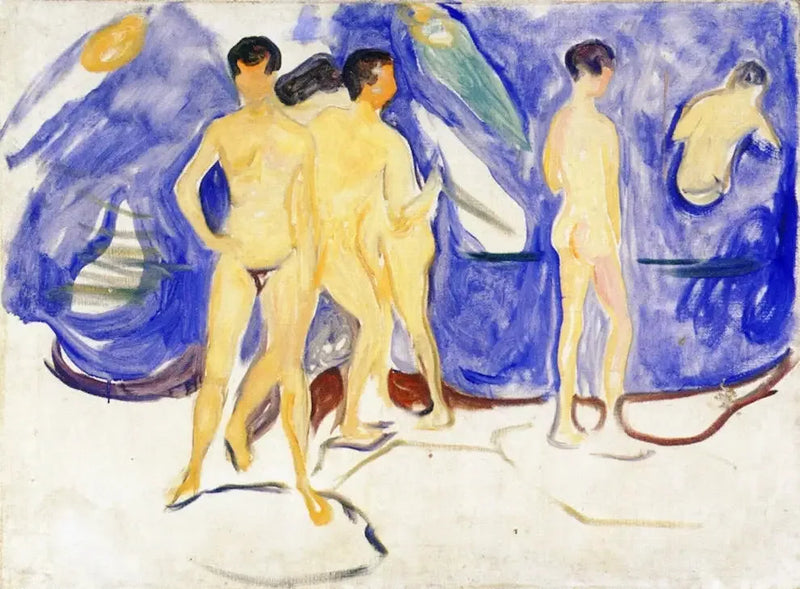 Giovani uomini che si bagnano - Edvard Munch