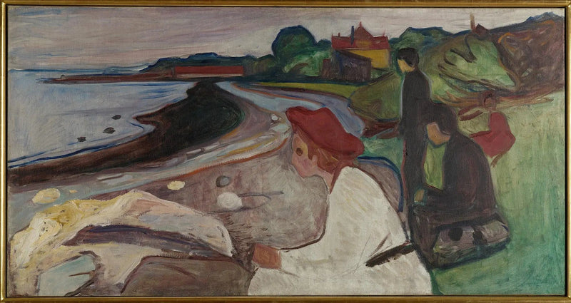 Giovani persone sulla spiaggia (Frise Linde) - Edvard Munch